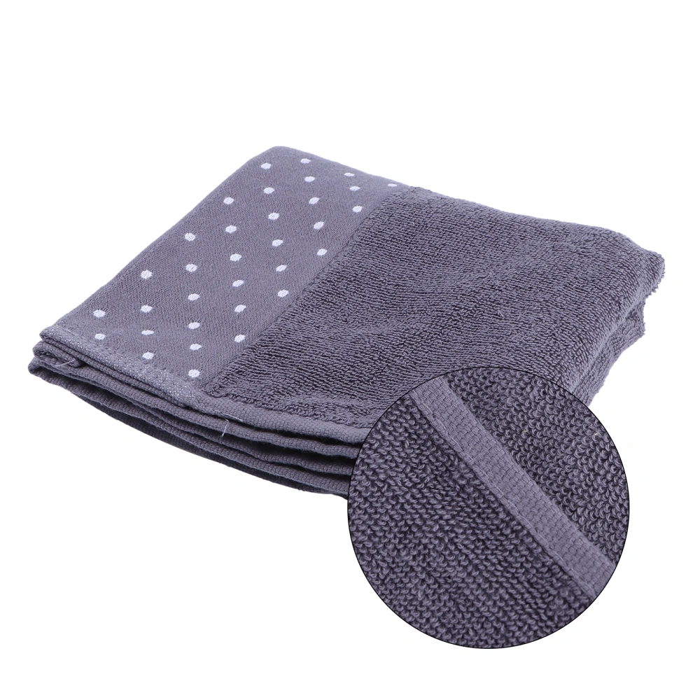 Pure Cotton High-grade Thicken Wave-point Towel (Dark Grey)