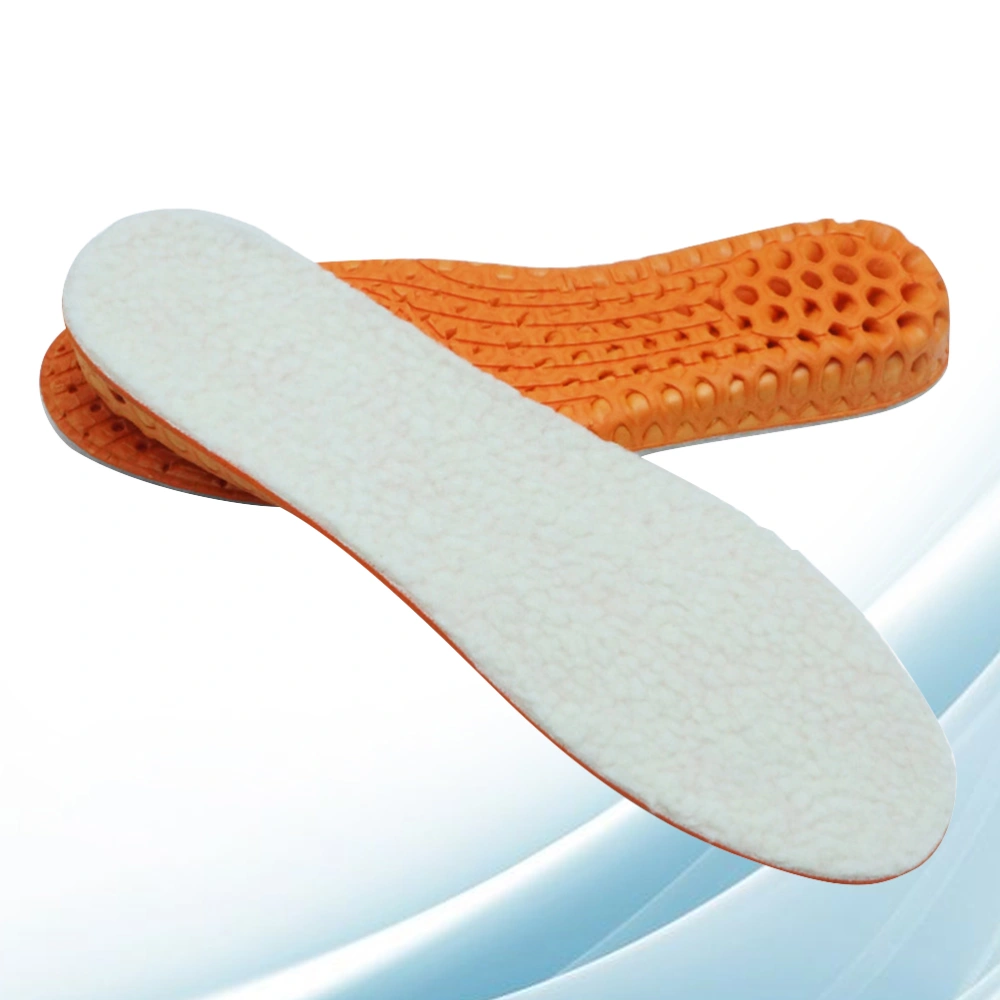 1 Pair of Warm Fleece Insoles Heightening Shoe Pads Height Increase Shoe Cushions Cuttable Shoe Lift Size 35-37 (2.5cm)