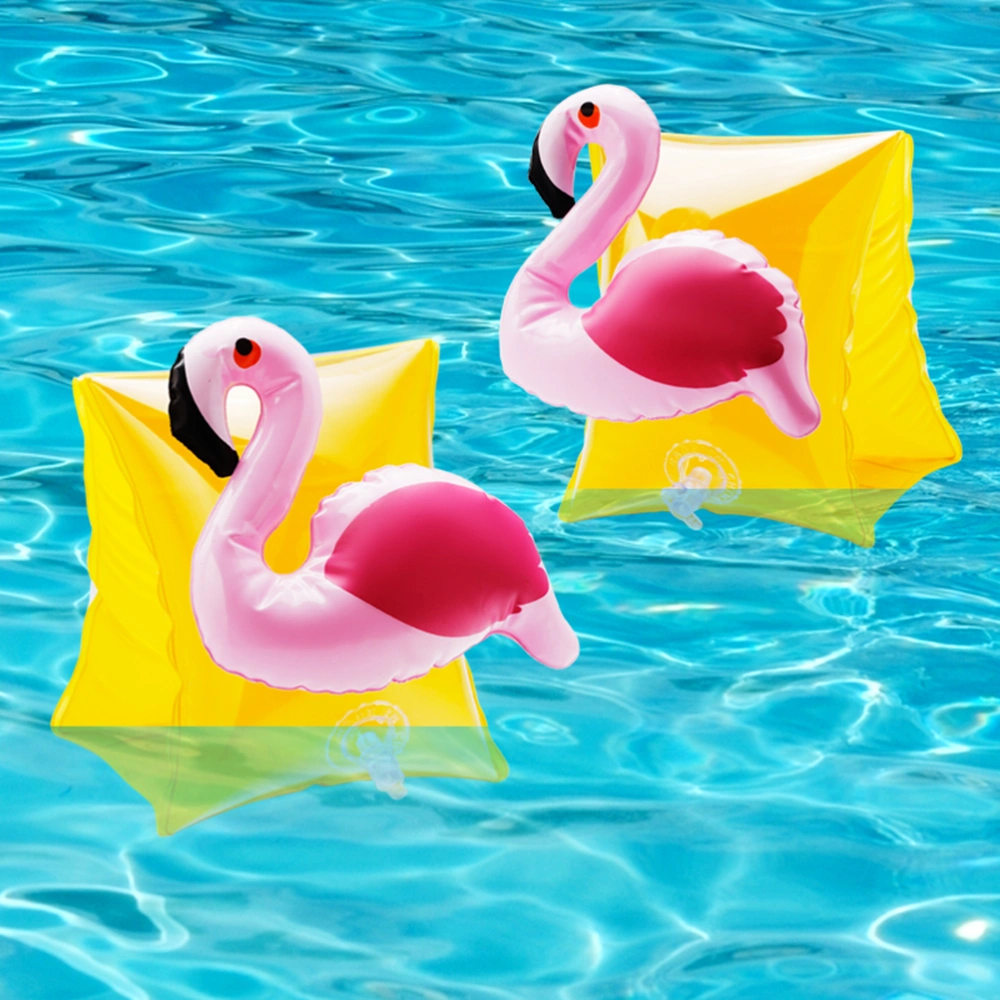 4pcs Pool Float Swimming Ring Inflatable Cherry Flamingo Children Arm Circle Party Fun Toy Children Cartoon Inflatable Swimming Twirls Swimming Sleeves