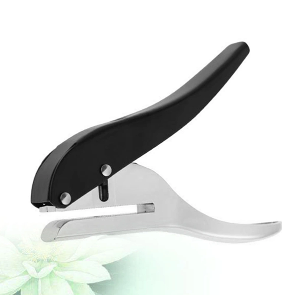 3MM Hole Metal Single Hole Punch Handle Paper Puncher Heavy Duty Hole Puncher for Home Office School (Black)