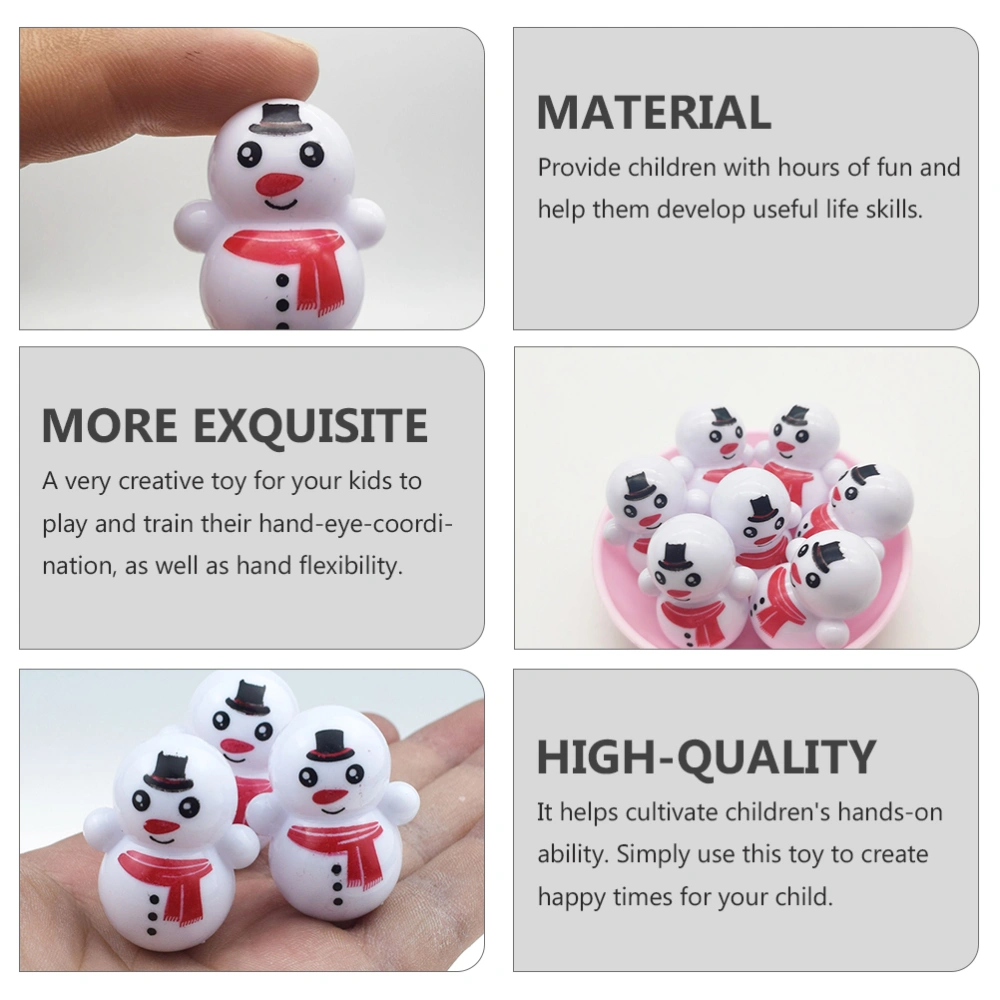 25pcs Snowman Shape Tumbler Toys Adorable Tumbler Toys Children Playthings