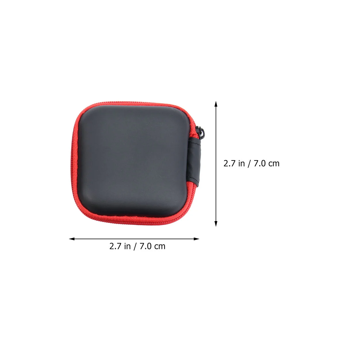 4pcs Multi-use Earphones Holder Bag USB Cable Earbuds Storage Case Travel Organizer Square Pouch (Black + Red + Purple + Yellow)