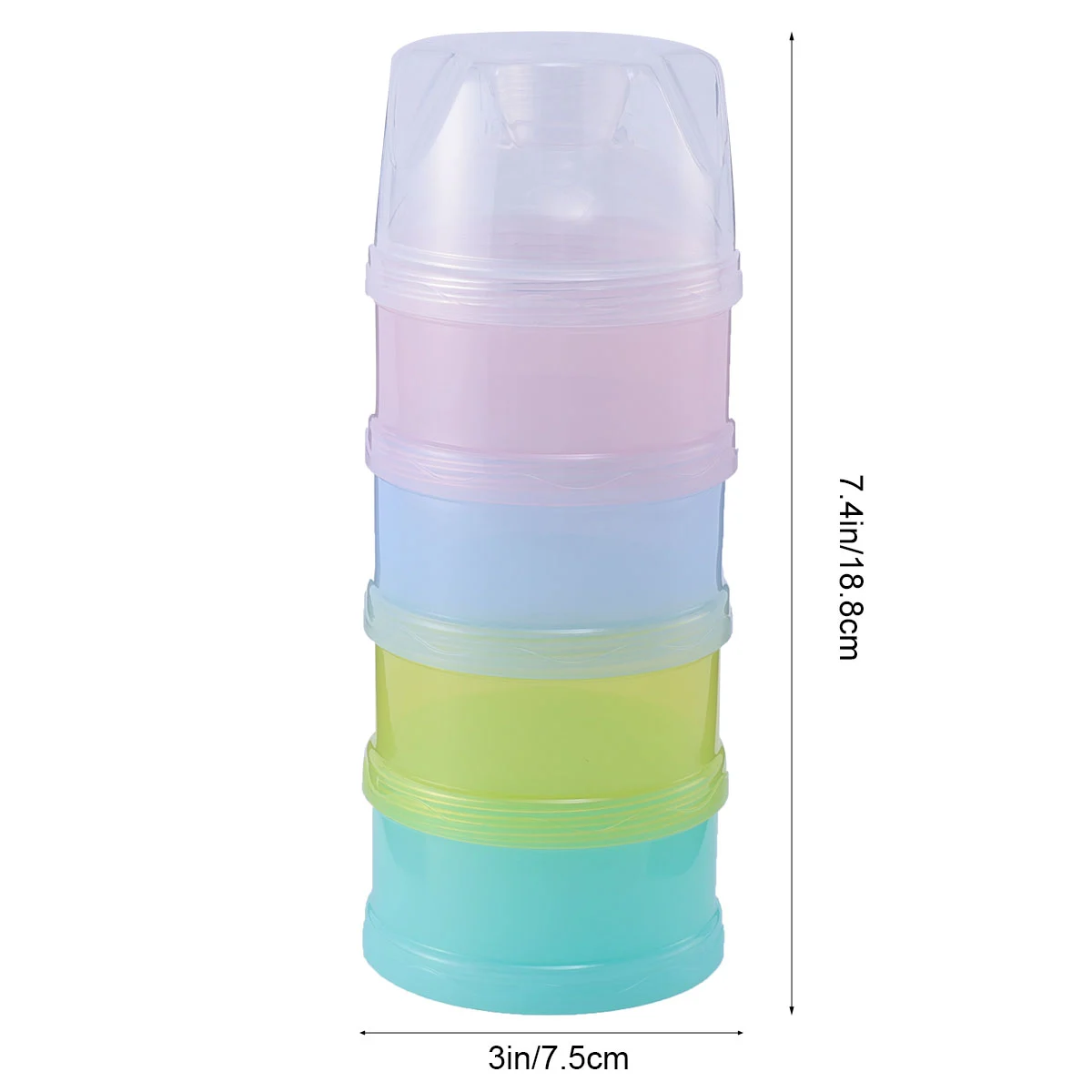 Milk Powder Box Baby Milk Powder Subpackage Box Portable Baby Milk Powder Separate Boxes (Colorful, Four-Layer Style)