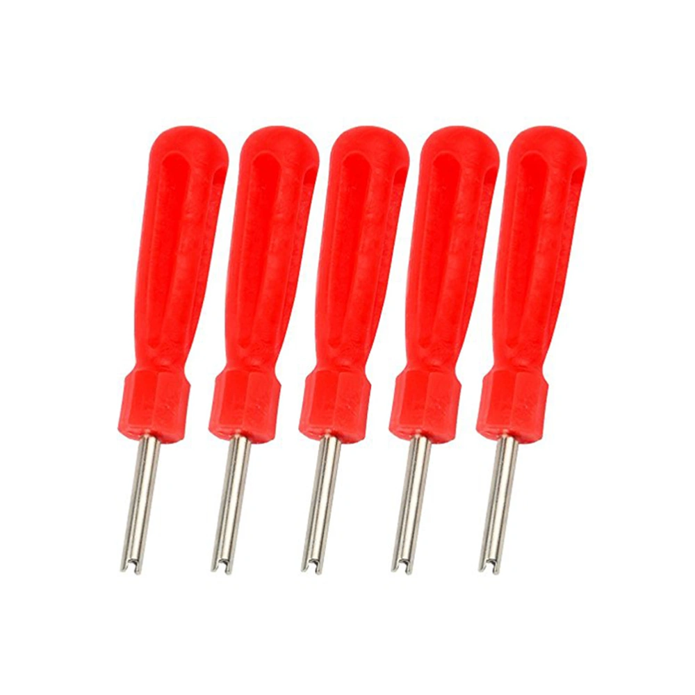 5 Pcs Plastic Handle Car Core Removal Single Head Tire Repair Tools for Bike Electrocar