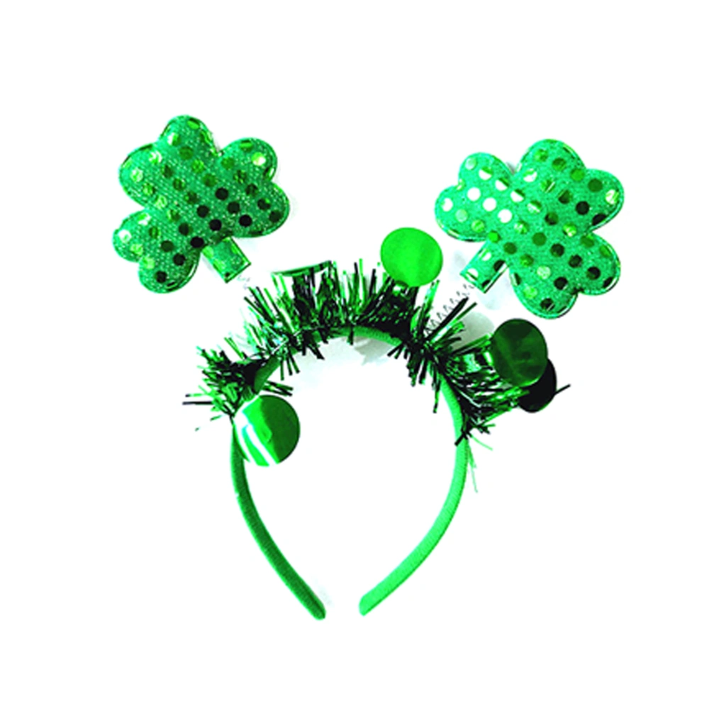 2 Set ST. Patrick's Day Party Ornament Adorable Clover Hair Fairy Wand Photo Prop Decoration for Gilrs Children