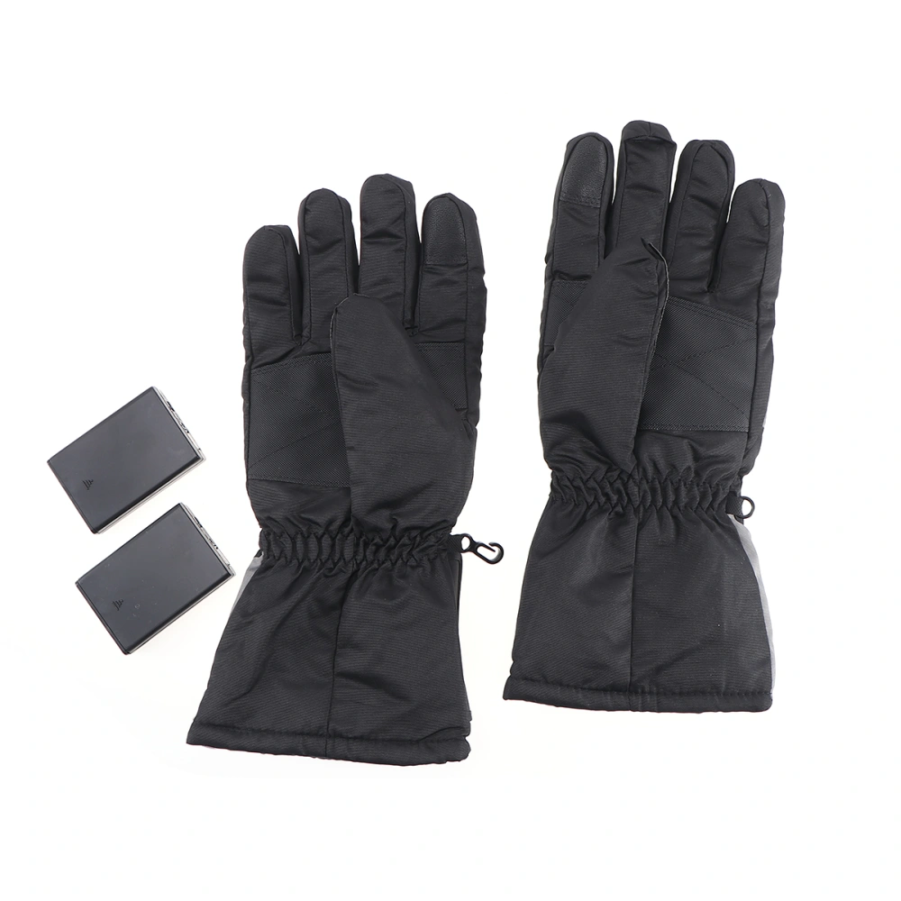 1 Pair of Electronic Heated Gloves Five-finger Ski Gloves Winter Thickened Heating Gloves Ourdoor Sports Supplies (without Battery)