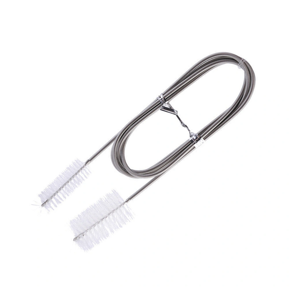 Flexible Double Tube Cleaning Brush Pipe Fish Tank Spring Clean Brush Cleaning Tool(Color Randomization)