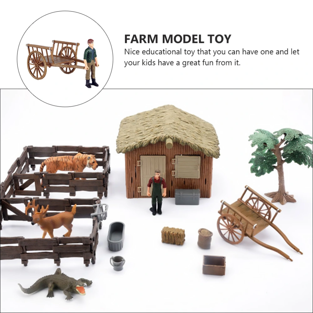 1 Set Simulation Farm Play Set Table Decoration Accessory Kids Farm Model Toy