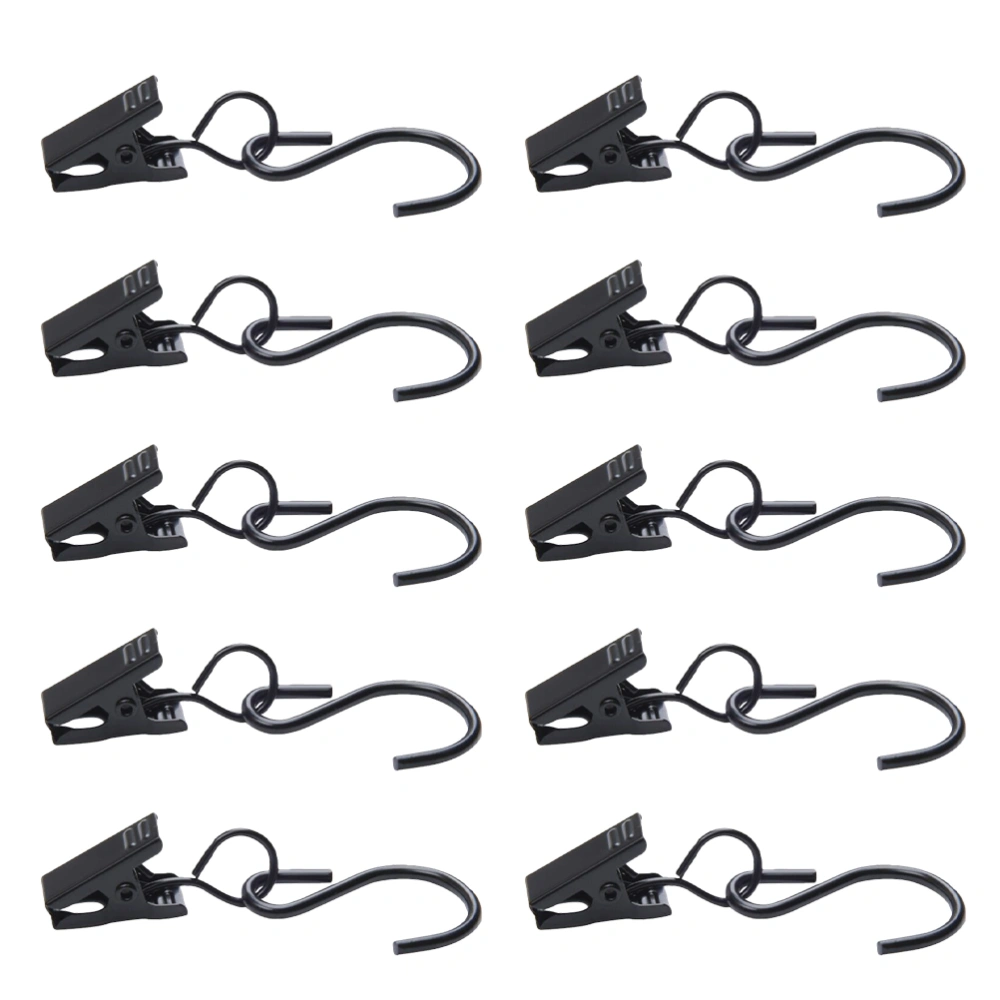 40pcs Curtain Hooks with Clips S Hooks with Clip Shower Curtain Clip Hanging Clips