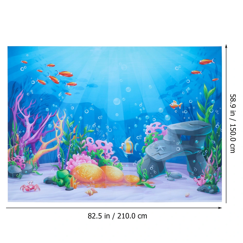 Underwater World Backdrop Cartoon Fish Backdrops Photography Background Cloth