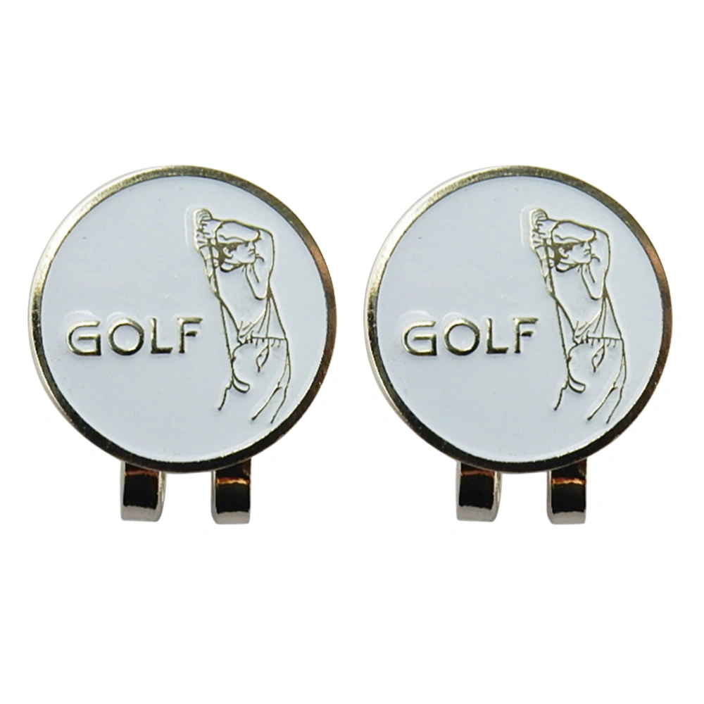 2pcs Ball Markers with Magnetic Hat Clip Outdoor Alloy Accessories