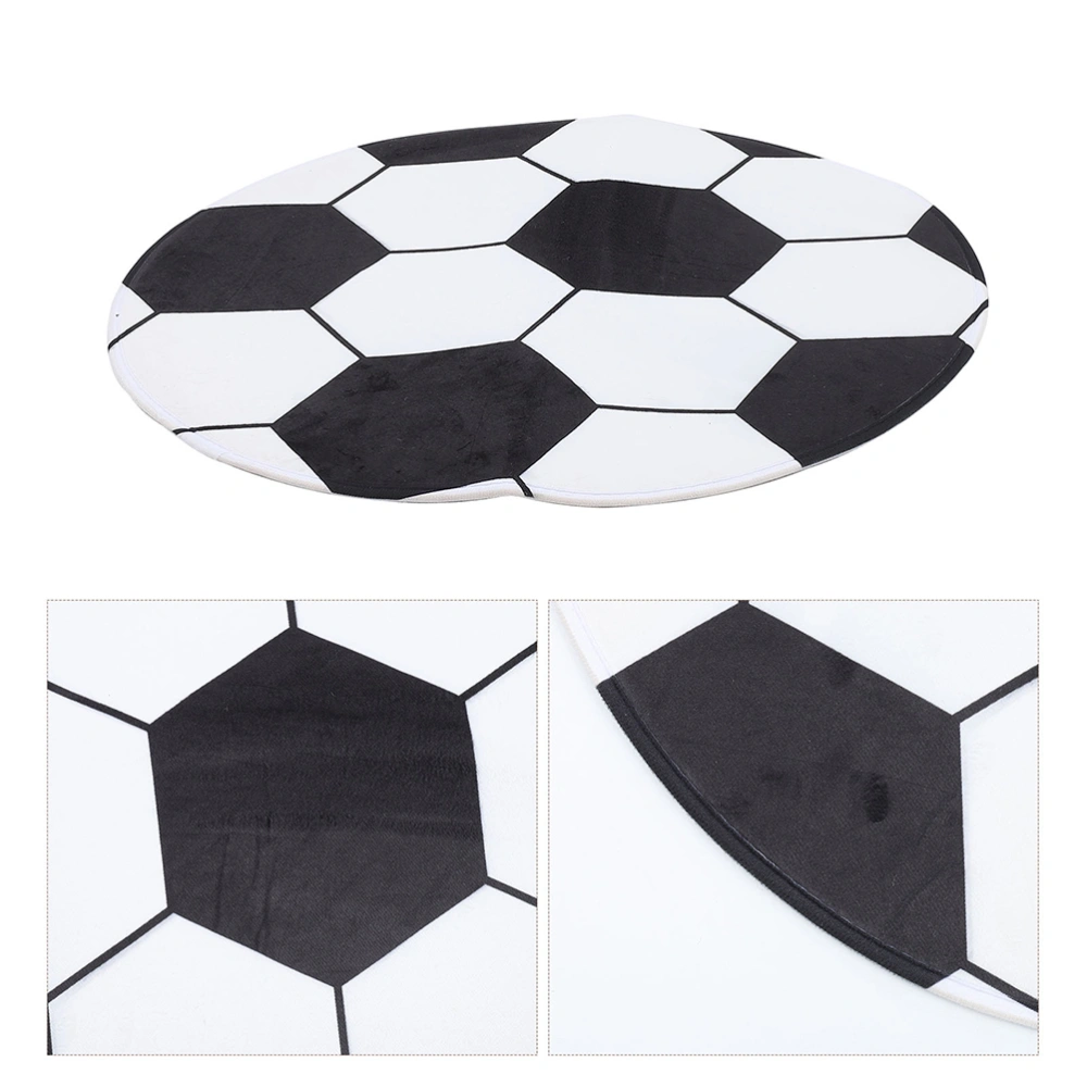 Round Football Rug Kids Bedroom Carpet Chair Rug Bath Mat for Living Room