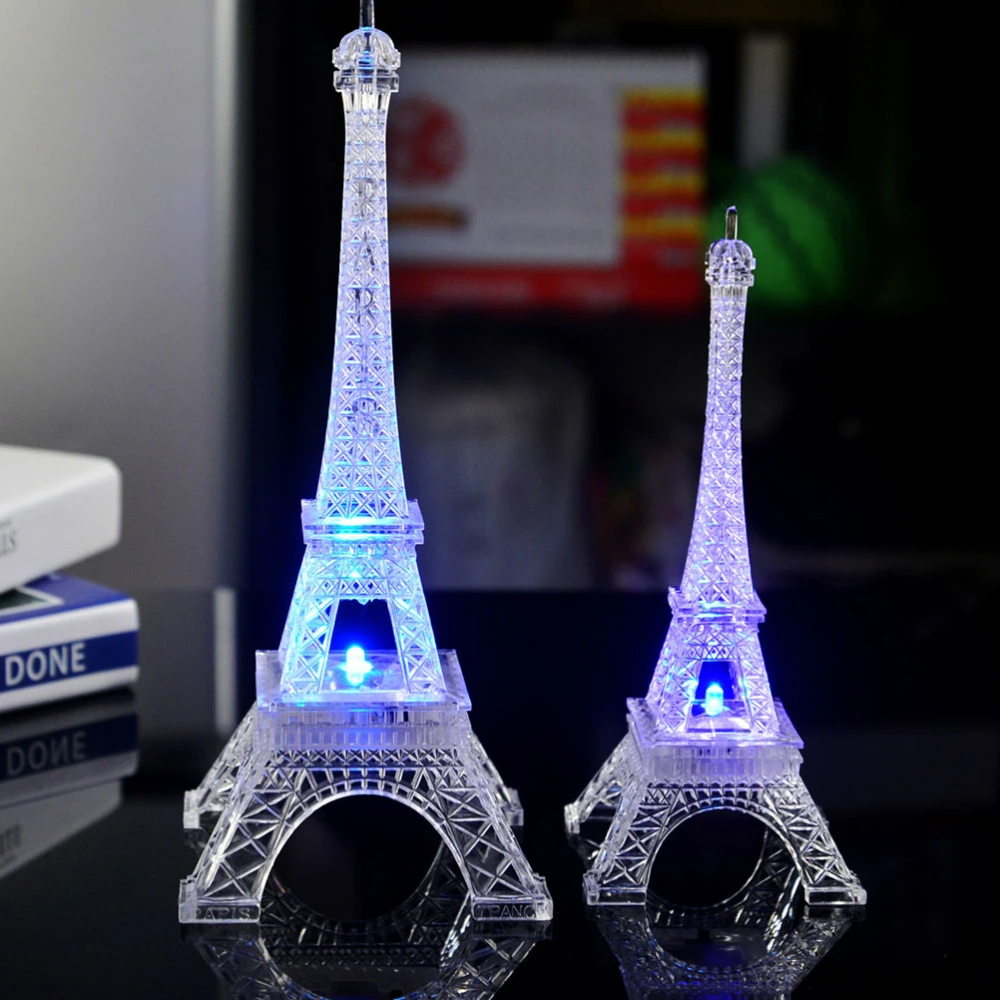 3 Pcs Creative Eiffel Tower Shape Night Lamp Plastic LED Night Lamp Decor