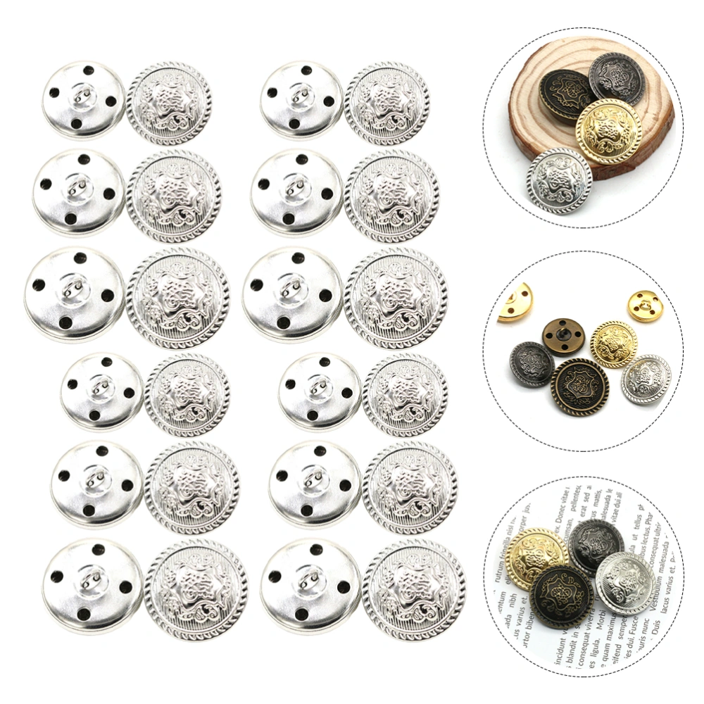 30pcs Copper Buttons Retro Buttons Jean Buttons Coat Decorative Buttons