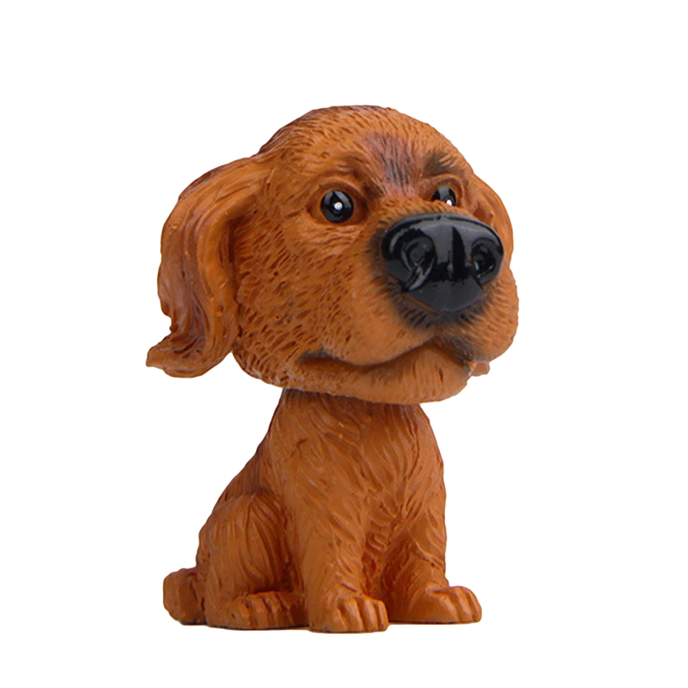 Resin Car Ornaments Interior Accessories Nodding Coffee Big Head Dog Lovely Puppy Sitting Posture Shakes Head Dog Decorations