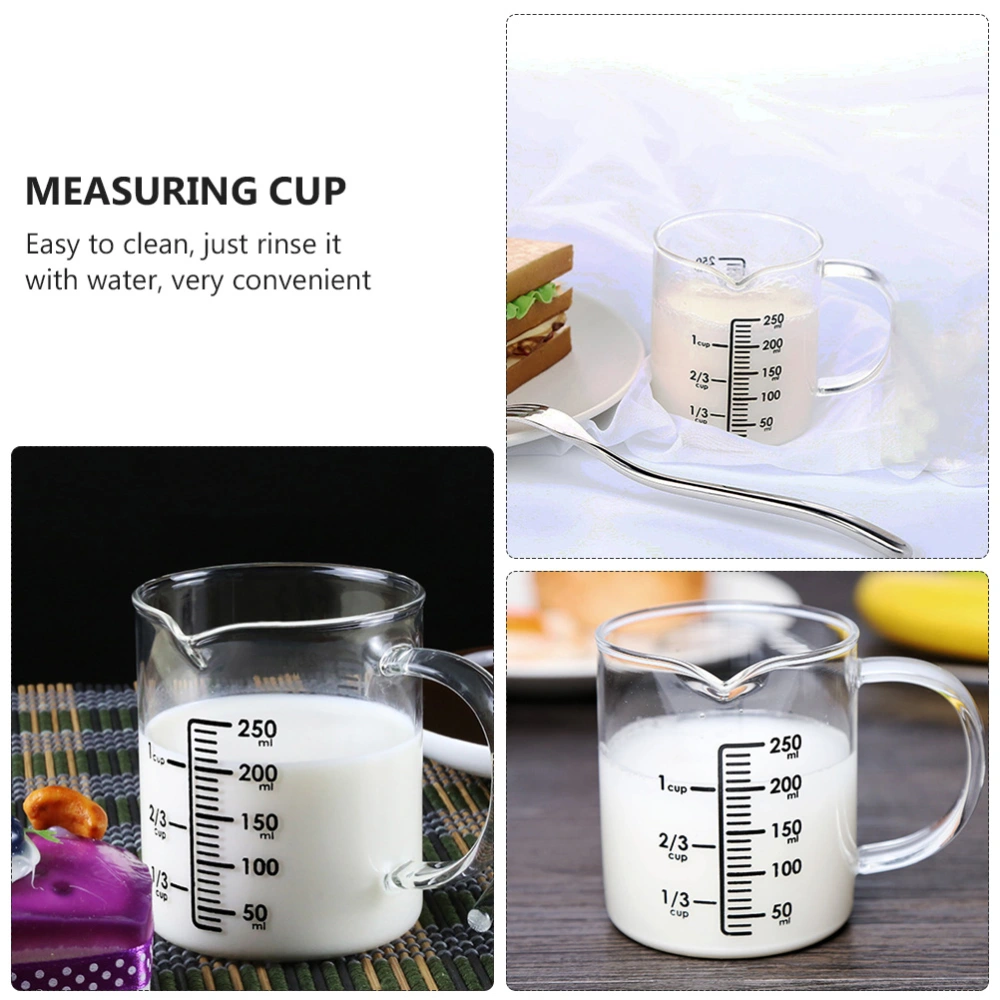 1PC 250ML Coffee Measuring Glass Cup Professional Milk Cup Premium Water Cup