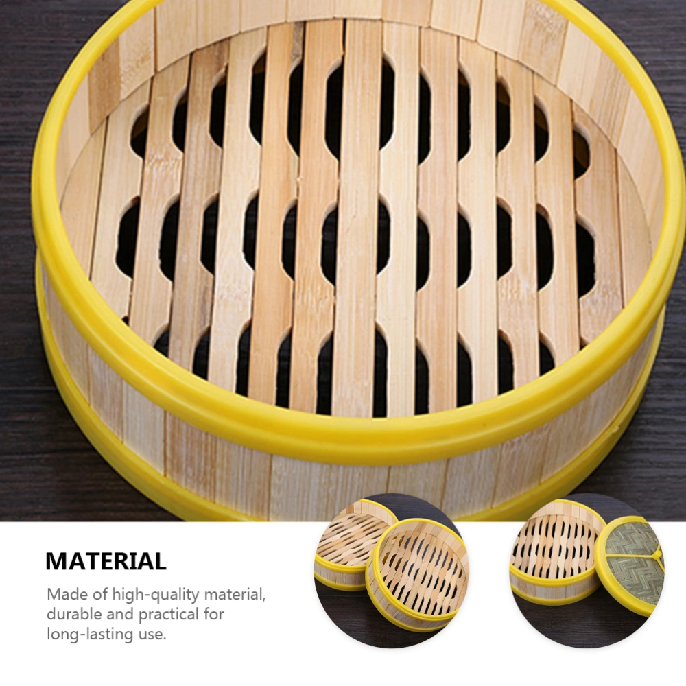 2PCS Bamboo Food Steamer Kitchen Bamboo Steamer Handmade Bamboo Steamer