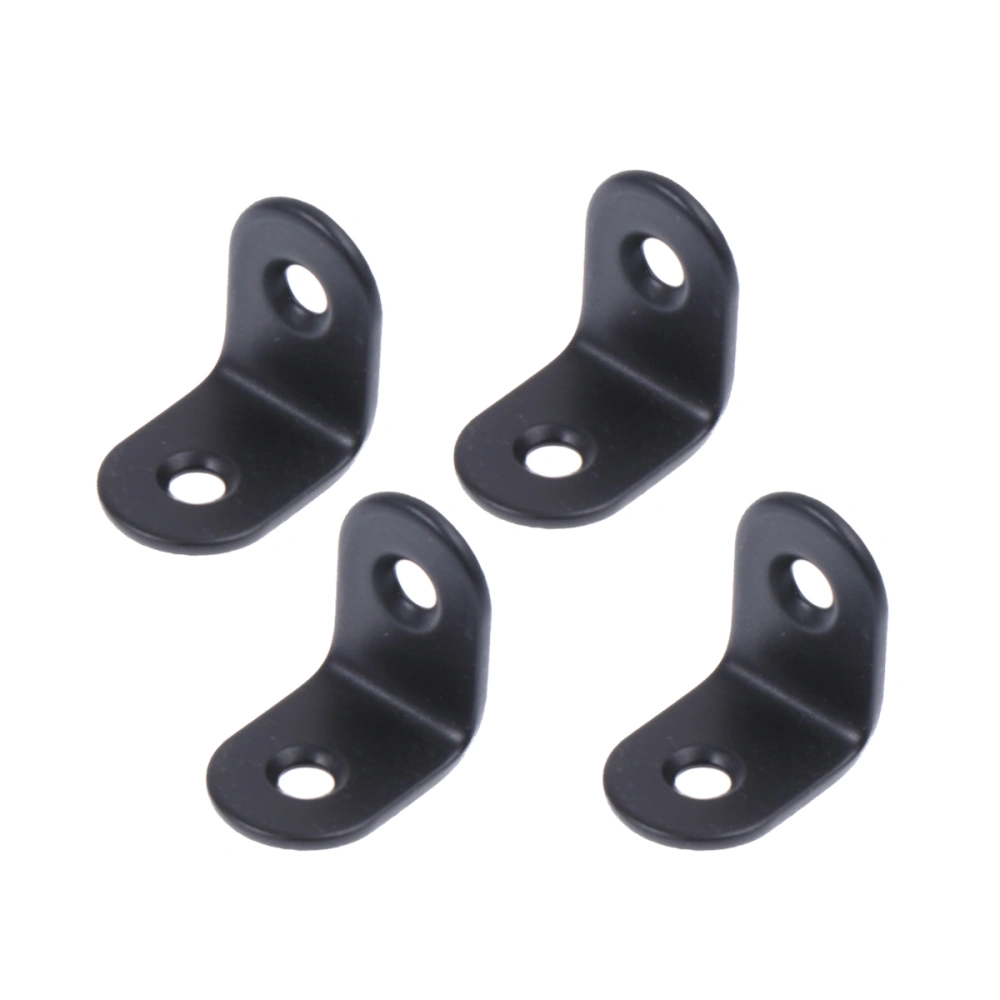 20pcs Stainless Steel Thicken L Shaped Corner Brace Shelf Brackets Angle Bracket Shelf Support Wall Hanging Black