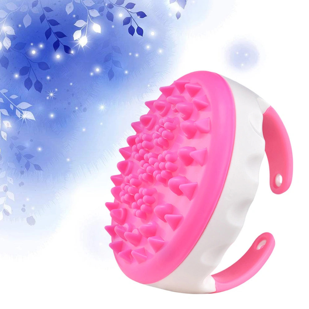 Handheld Massage Brush Body Massager Cellulite Remover Meridian Brush for Shaping Firming Fat (Rosy)