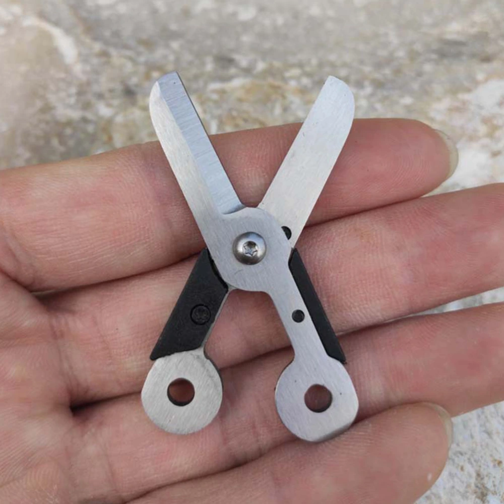 2Pcs Outdoor Small Scissors Portable Anti-lost Design Scissors Outdoor Tools