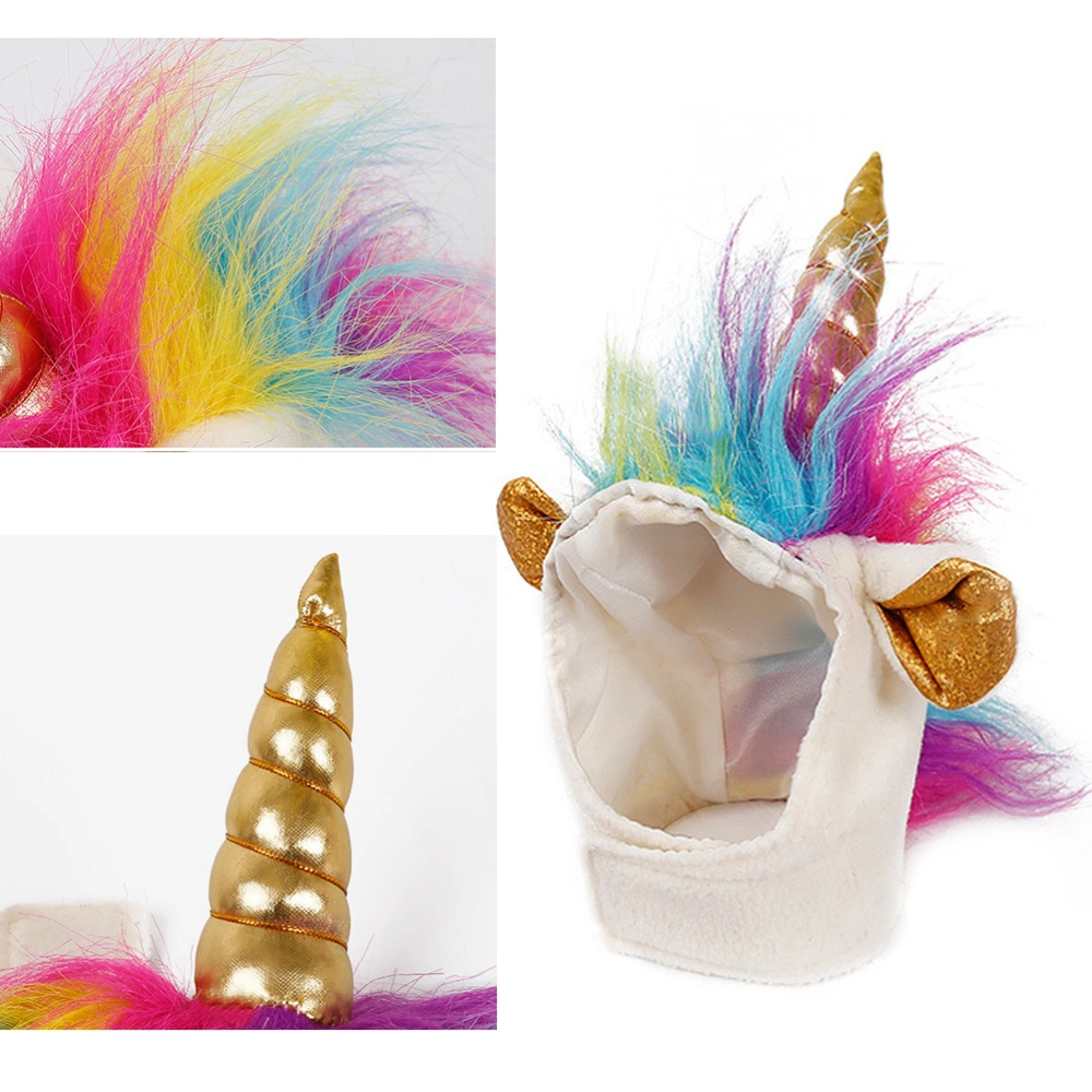 22-30cm Halloween Unicorn Hat Cosplay Costume Accessories for Cat Dog Puppy Pet