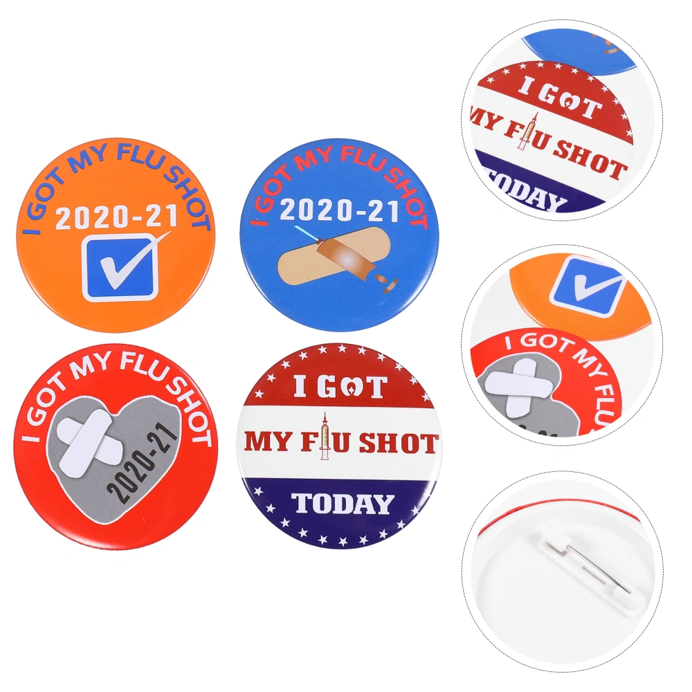 4Pcs Vaccine Button Vaccine Propaganda Brooches Public Health Badges