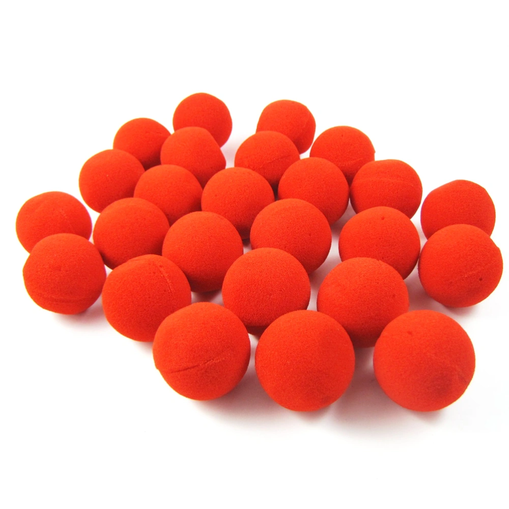 25pcs Funny Sponge Clown Noses Dress-up Props Stage Props for Christmas /Halloween /Party /Costume Balls (Red)