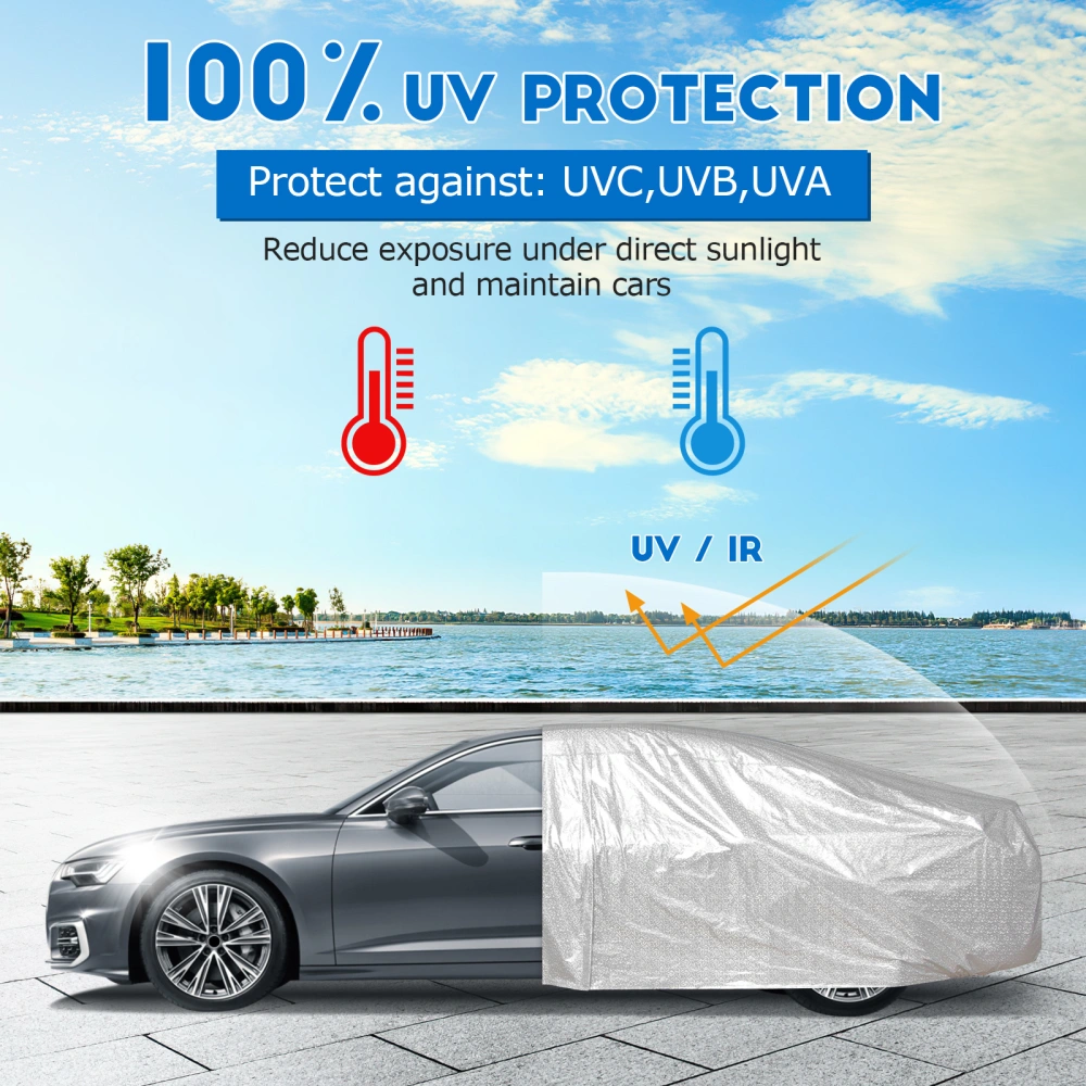 1pc Car Clothing Car Cover Car Summer Winter Protective Cover Sun UV Rain Car Shade(Size 3XL)