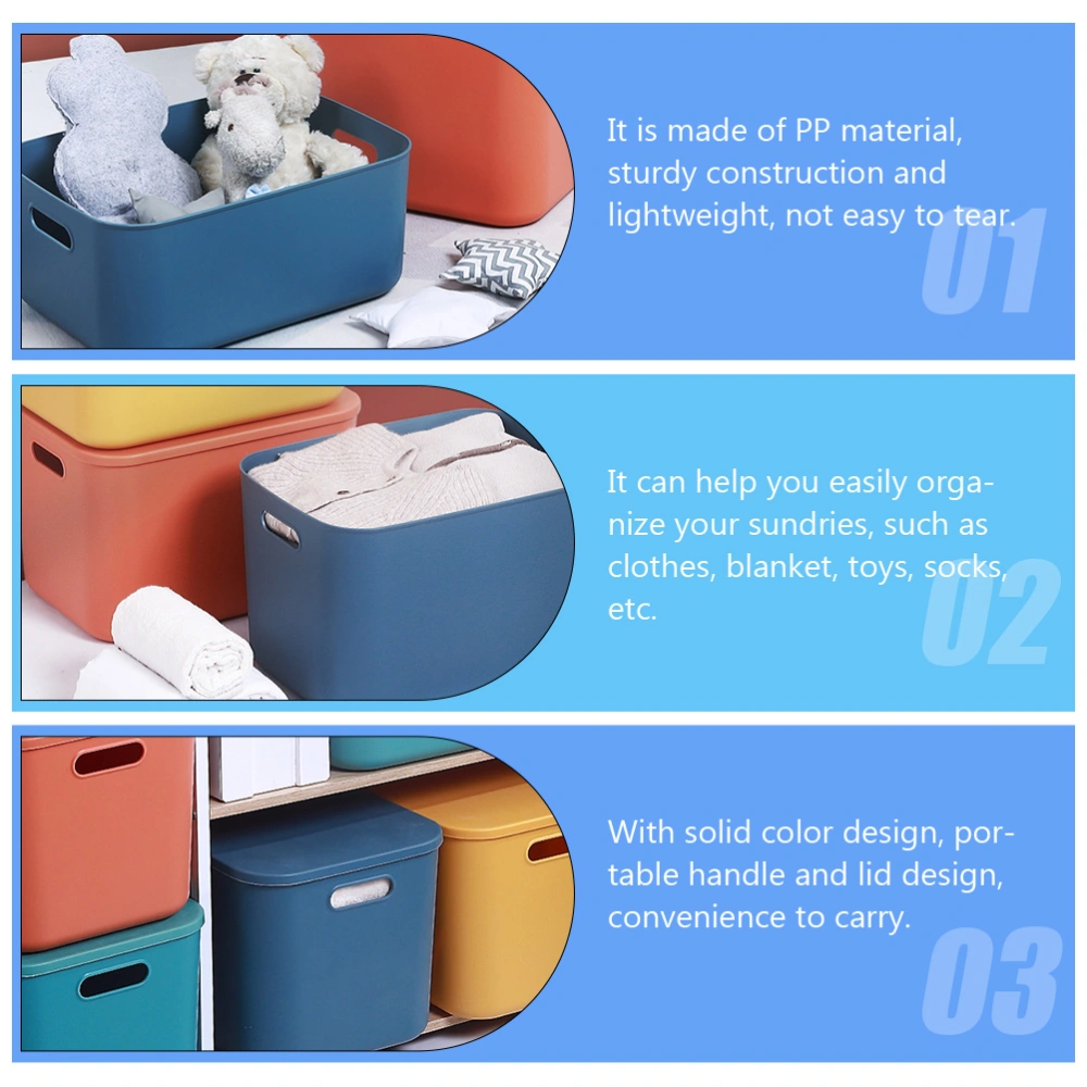 Cube Storage Container Cloth Storage Bins with Lid and Handles for Home Closet