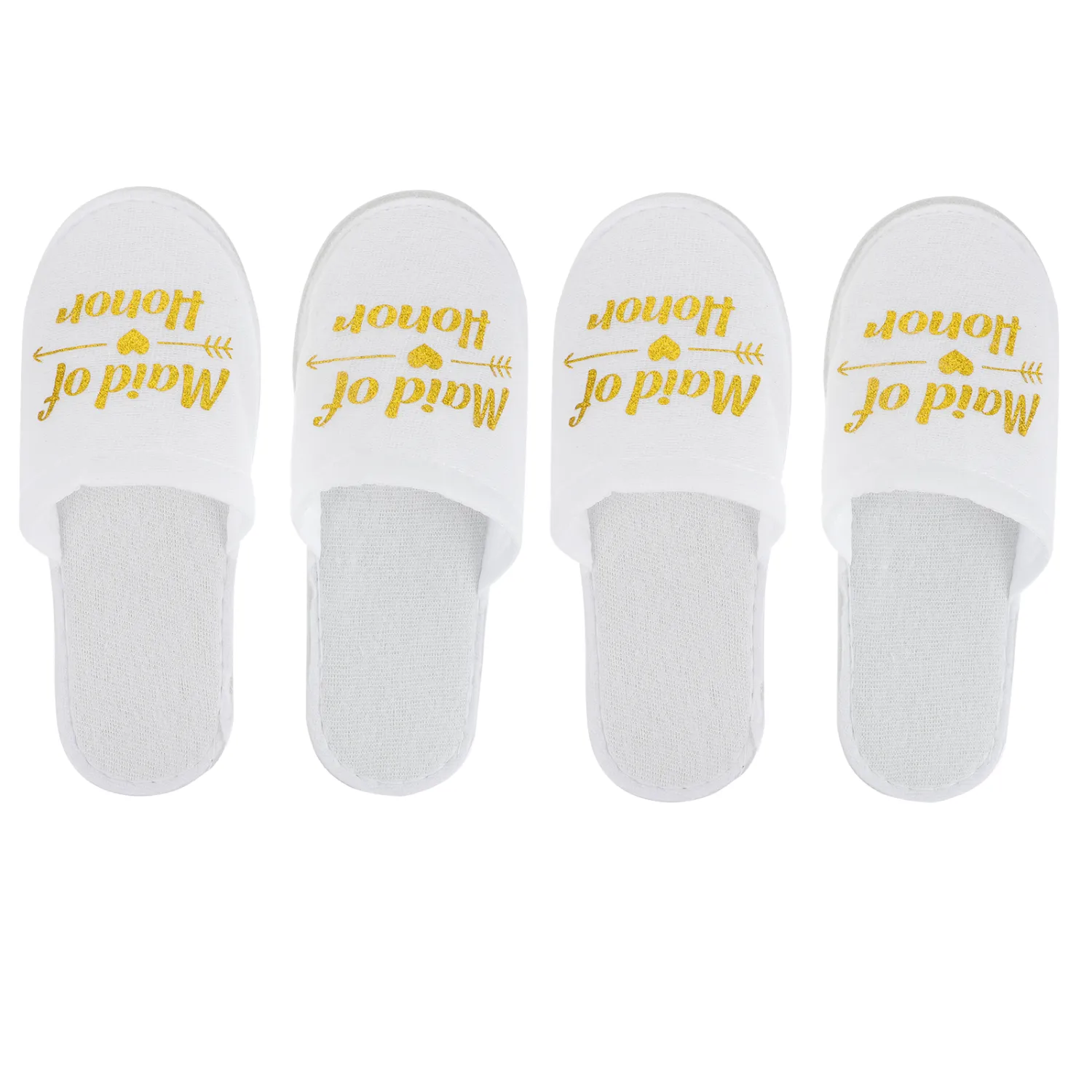 2 Pairs Practical Wedding Slippers Hotel Footwear Slippers Disposable Cloth Slippers