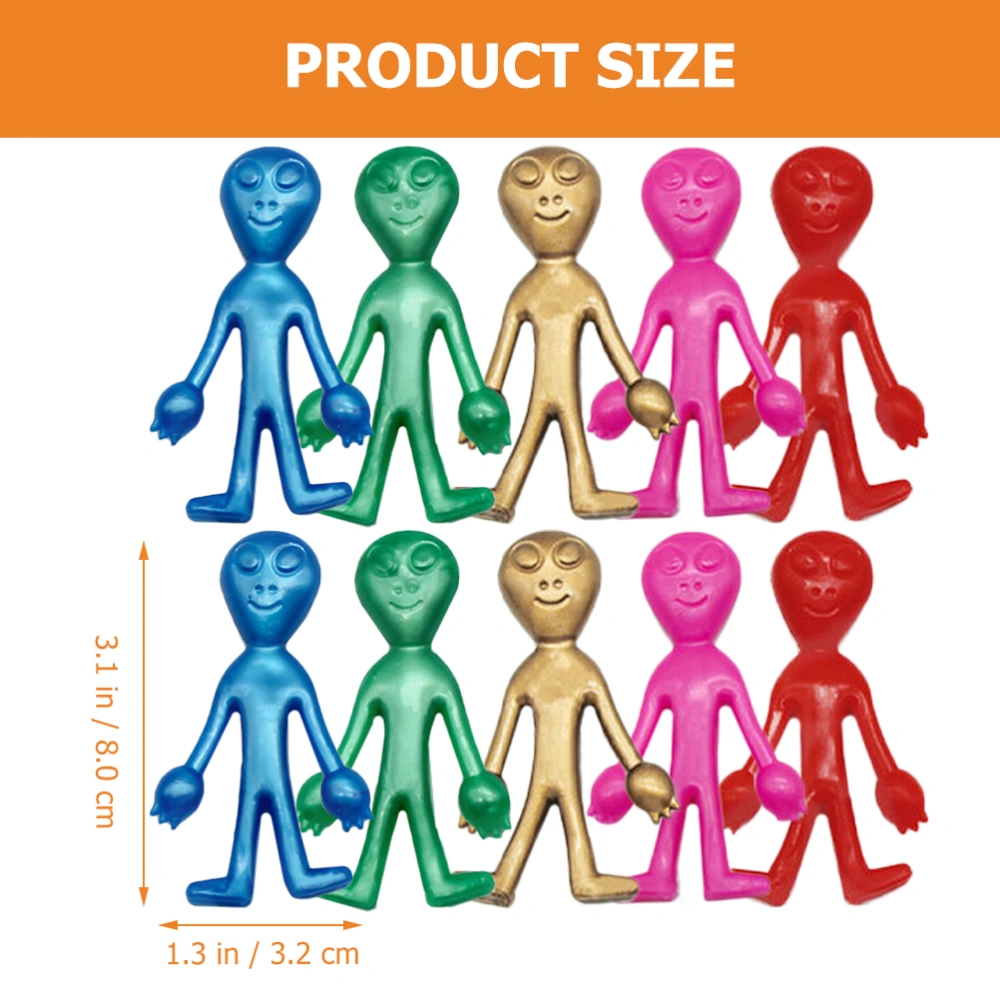 20pcs Squeeze Toy Alien Shape Pinching Plaything Creative Decompression Toy