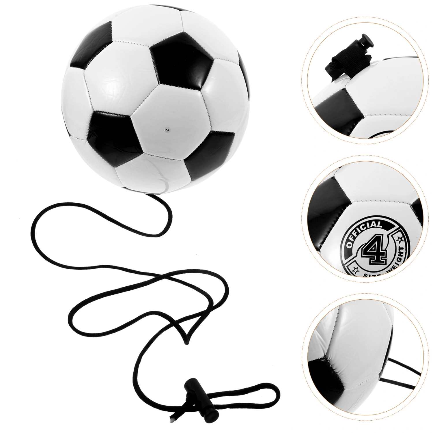 Football Professional Training with Rope Football Durable for Children Kids Adult Training Soccer