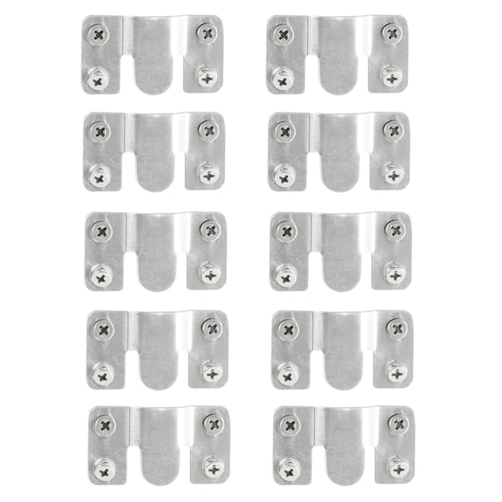 10pcs Stainless Steel Corner Brace Durable Photo Frame Hooks Picture Fixing Bracket Furniture Corner Code With 40pcs M4x20Screw