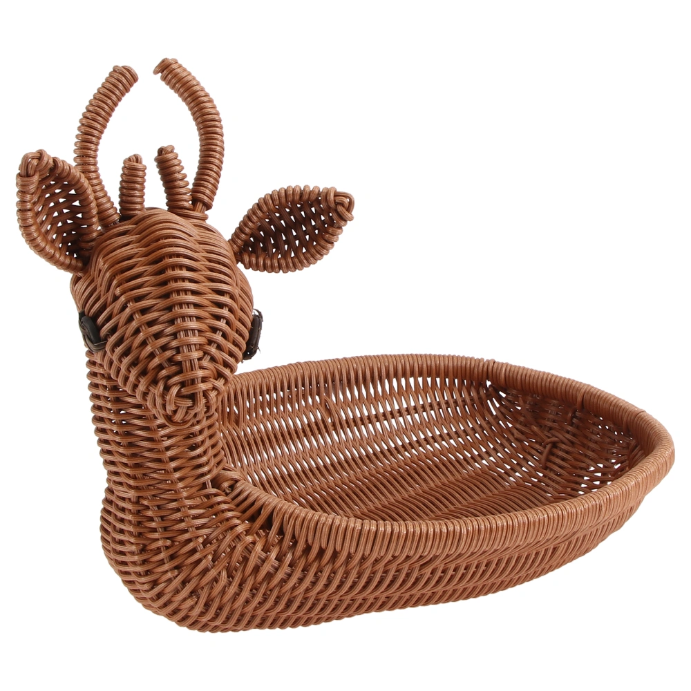 1 Pc Creative Storage Basket Fruit Holder Food Basket for Home Use (Light Brown)