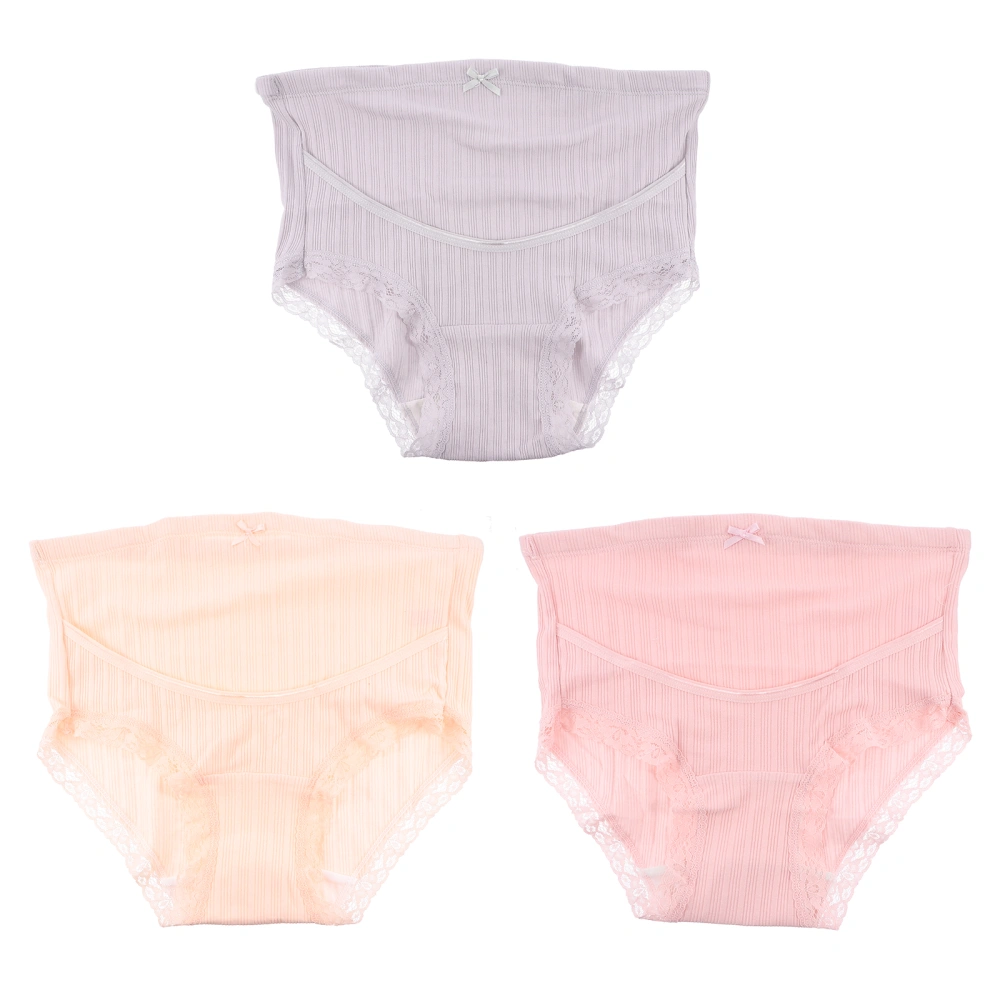 3pcs Cotton Pregnant Women High Waist Maternity Panties Summer Belly Pants