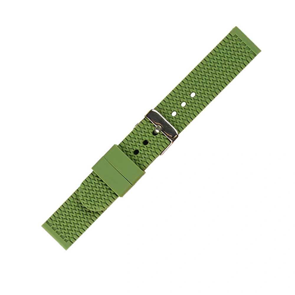 24mm Creative Exercise Tire Grain Environmentally Friendly Silicone Watchband Green