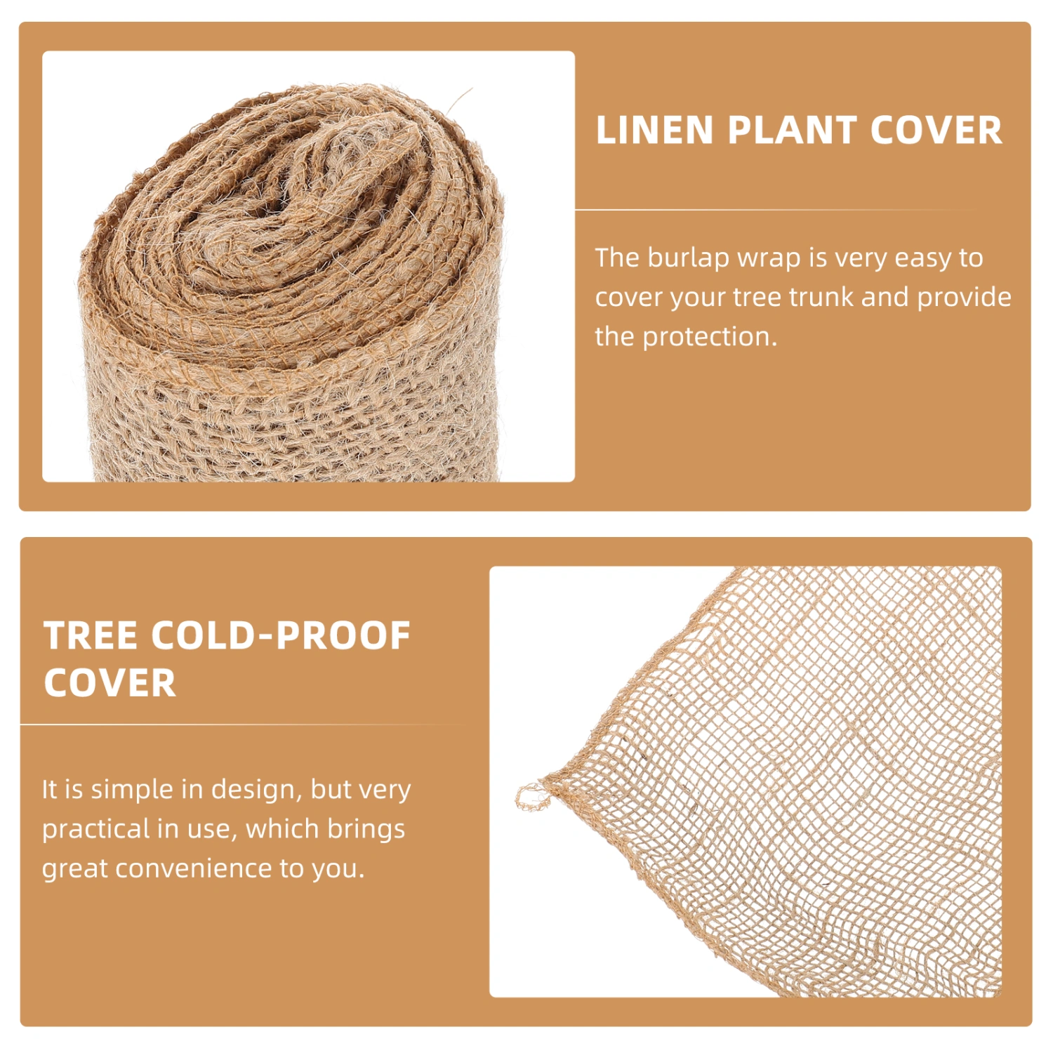 1 Roll of Burlap Tree Wrap Linen Plant Cover Cold-proof Tree Trunk Protection Wrap