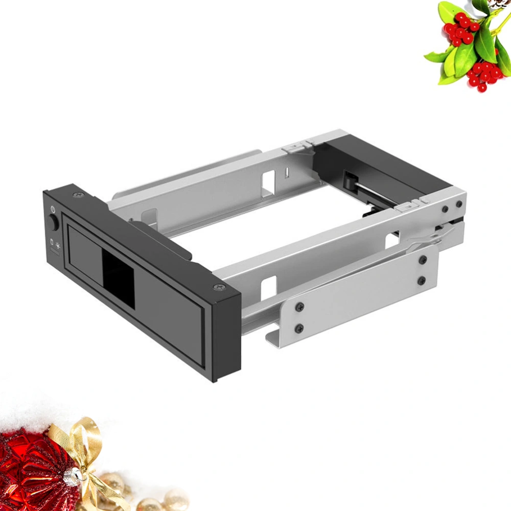 3.5 inch Internal Hard Drive Mounting Bracket Stainless Steel HDD SSD Holder 5.25 inch Bay Adapter (Black)