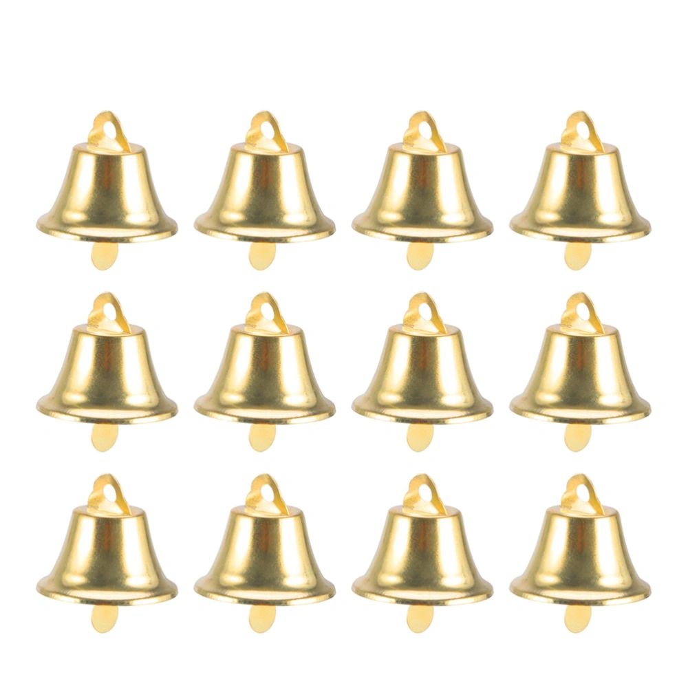 120pcs 20mm Christmas Bell Hanging Pendant DIY Bell Pendant Mini Christmas Bell Ornament(Golden)