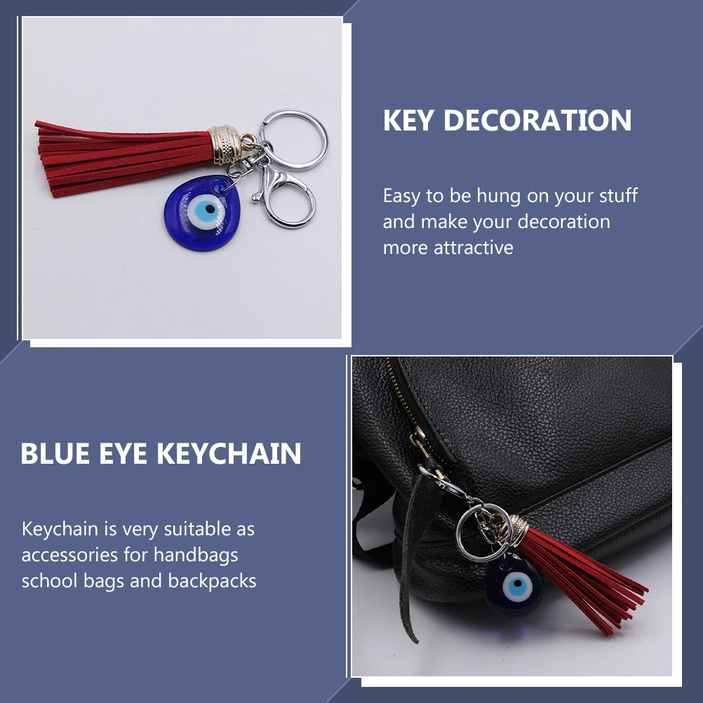 2Pcs Blue Evil Eye Keychain Pendant Turkish Evil Eye Keychain Amulet  Craft Decoration
