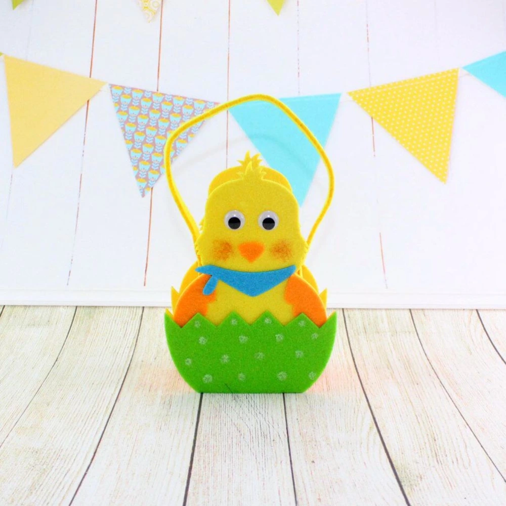 Easter Portable Candy Bags Cartoon Chick Gift Bags for Party Favors Candies Chocolate (Random Color)