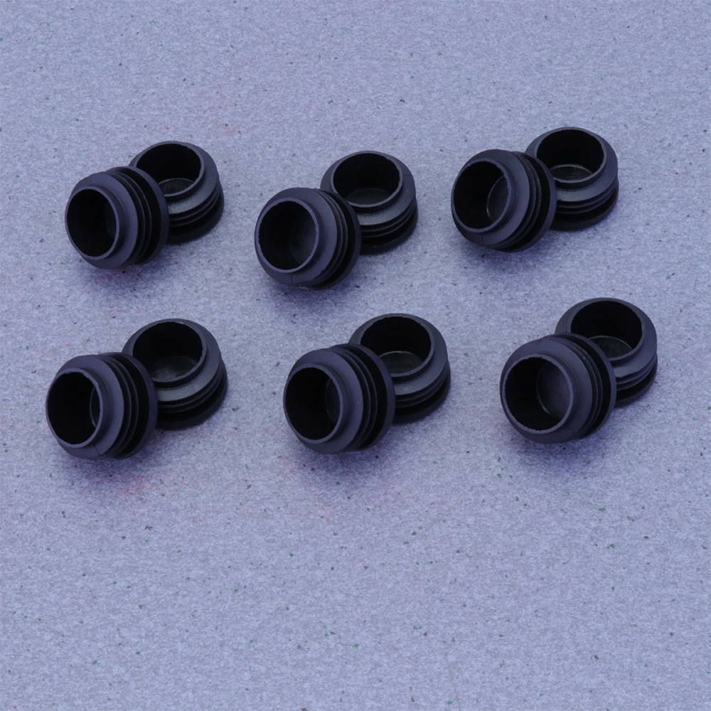 12pcs 32MM Antiskid Furniture Decorative Cover Screw Furniture Cabinet Accessories Rubber Plug Buttons (Black)