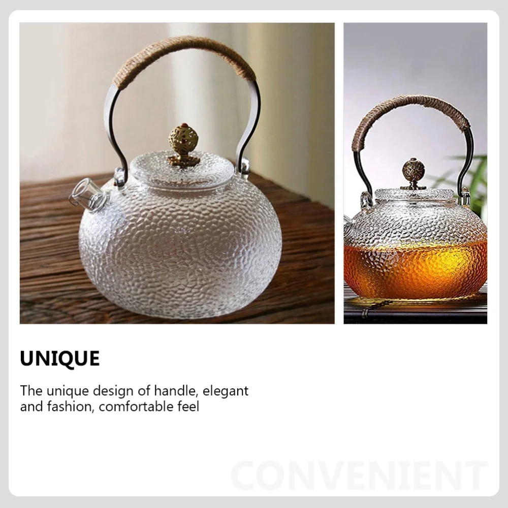 Hammer Textured Water Kettle Glass Heating Water Kettle Household Thickened Teapot