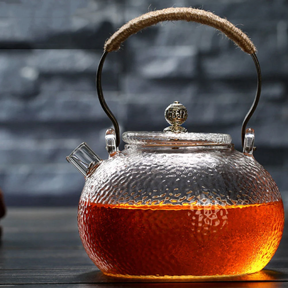 Hammer Textured Water Kettle Glass Heating Water Kettle Household Thickened Teapot