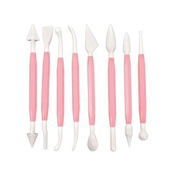 8-in-1 Cake Decorating Sugarcraft Modelling Sculpting Tools Kit (Pink)