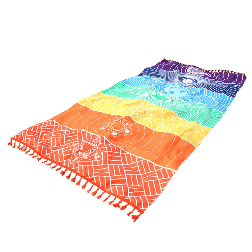 150x75cm Polyester Beach Color Stripe Towel Oversized Quick Dry Mat Gift Vacation Travel Accessories for Yoga Gym Fitness Pool