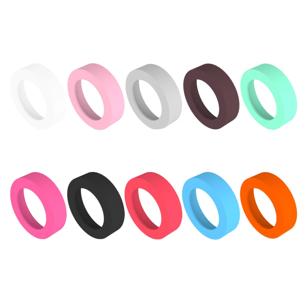 10pcs Silicone Round Coasters Vacuum Cup Bottom Sleeve Water Bottles Bottom Rings Protective Cover (Mixed Colors, Large)