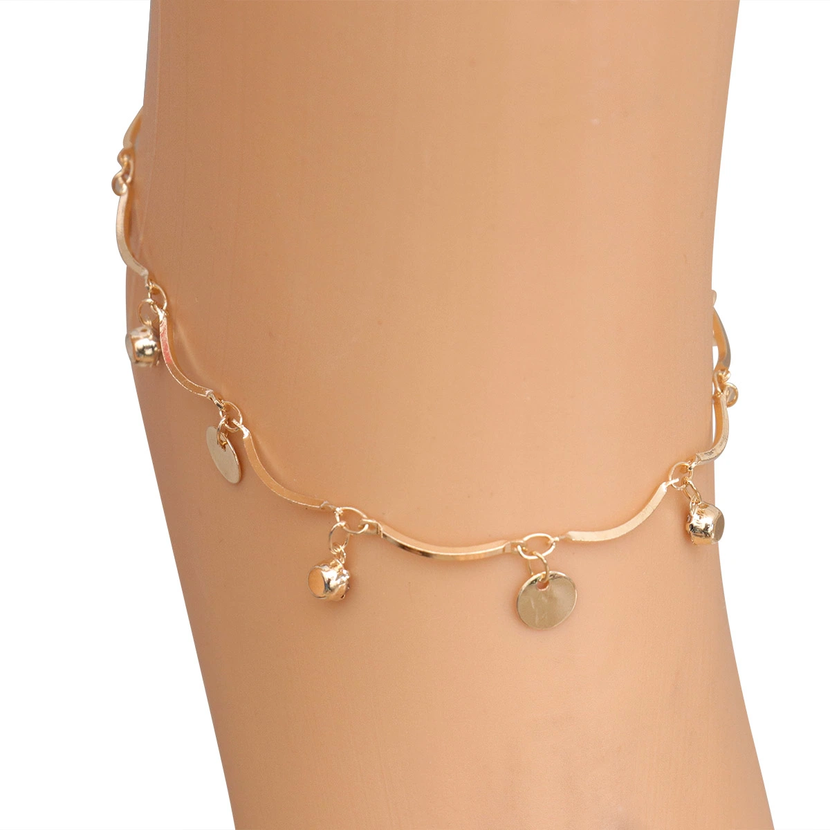 3pcs Fashion Foot Chain Round Sequin Anklet Set Chain All-Match Anklet Fashion Ankle Accessory