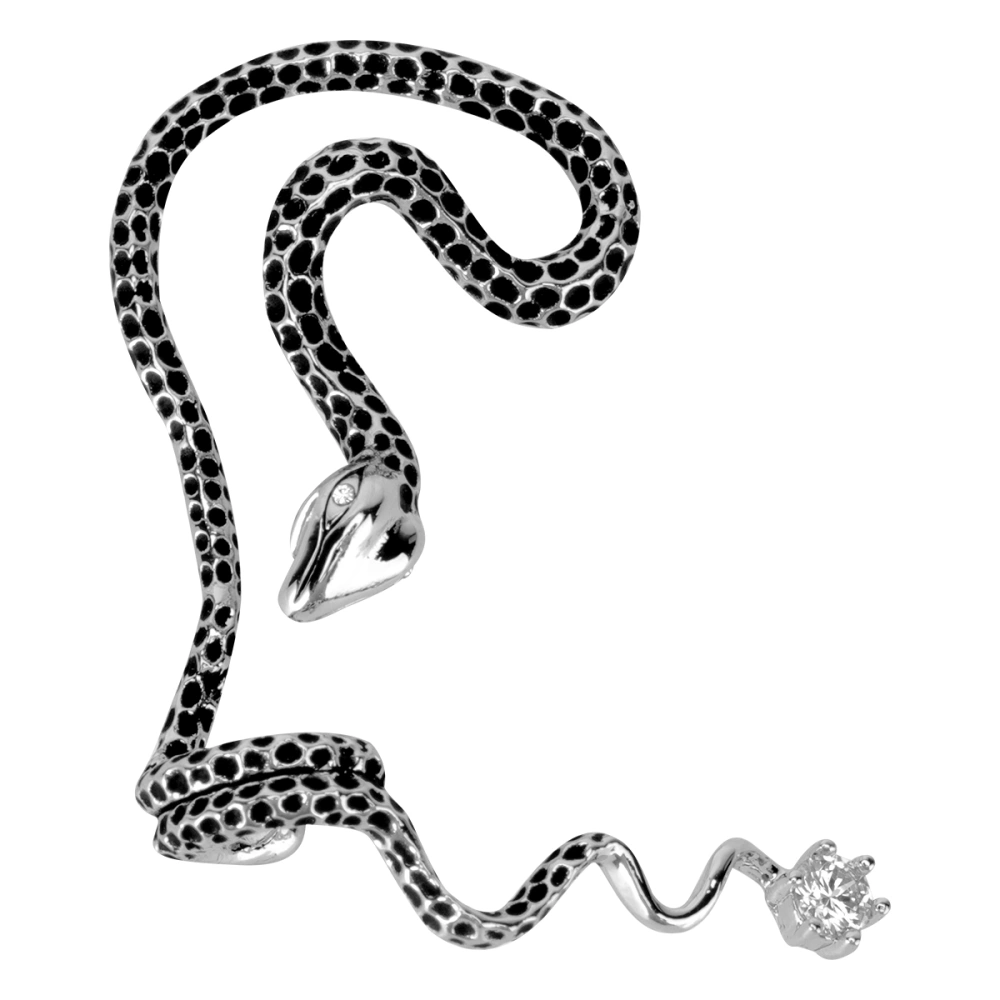 1Pc Retro Style Snake Shaped Ear Clip Exaggerated Winding Ear Jewelry