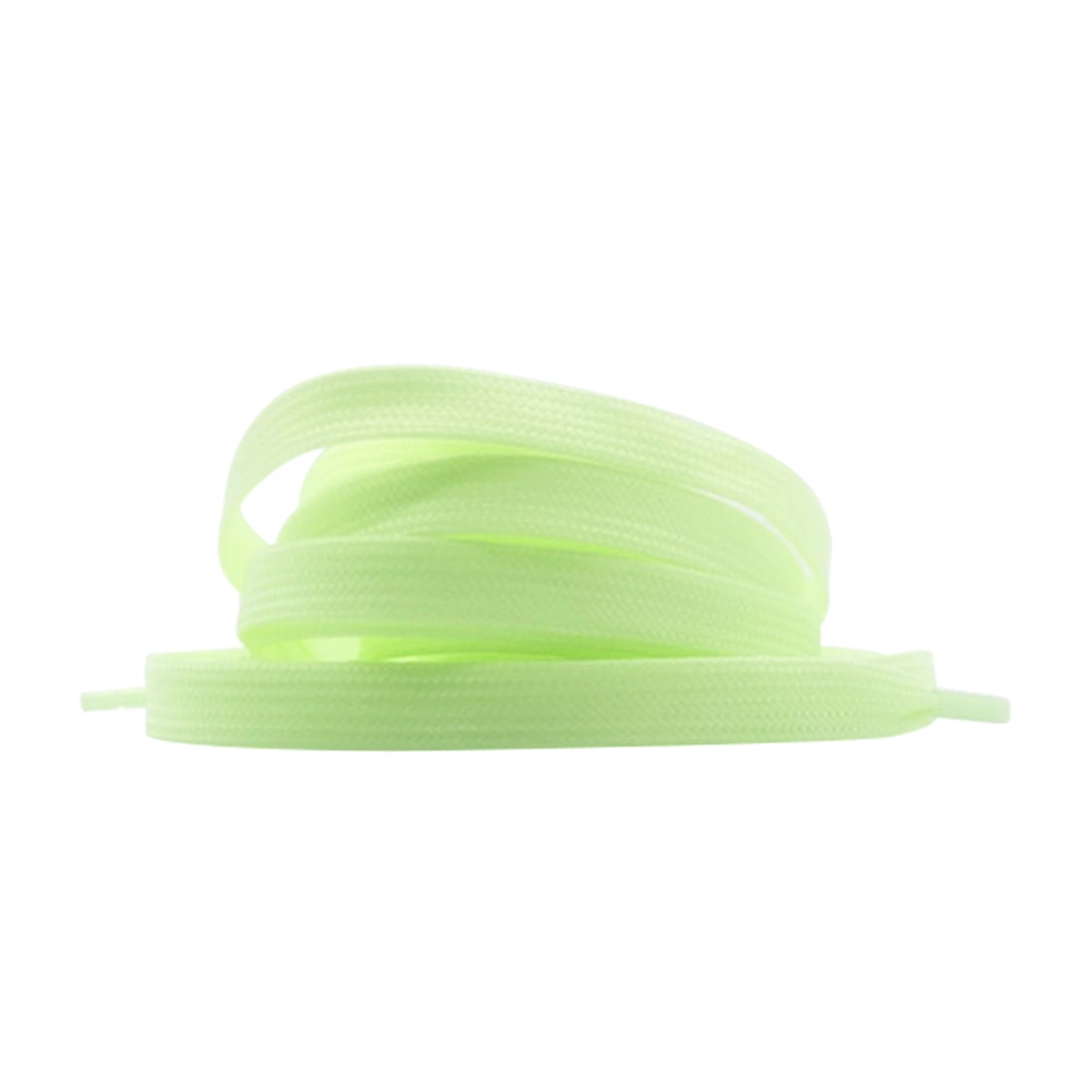 1 Pairs Sports Luminous Shoelace Glow In The Dark Night Color Fluorescent Shoelace Athletic Flat Shoe Laces (Light Green)